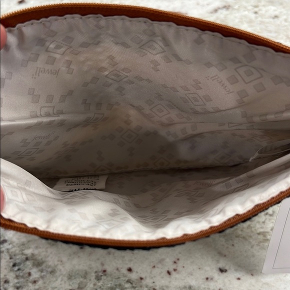 Thirty One 31, Rubie Mini, Navy Striped Straw, Zipper Pouch, NWT - Picture 5 of 5